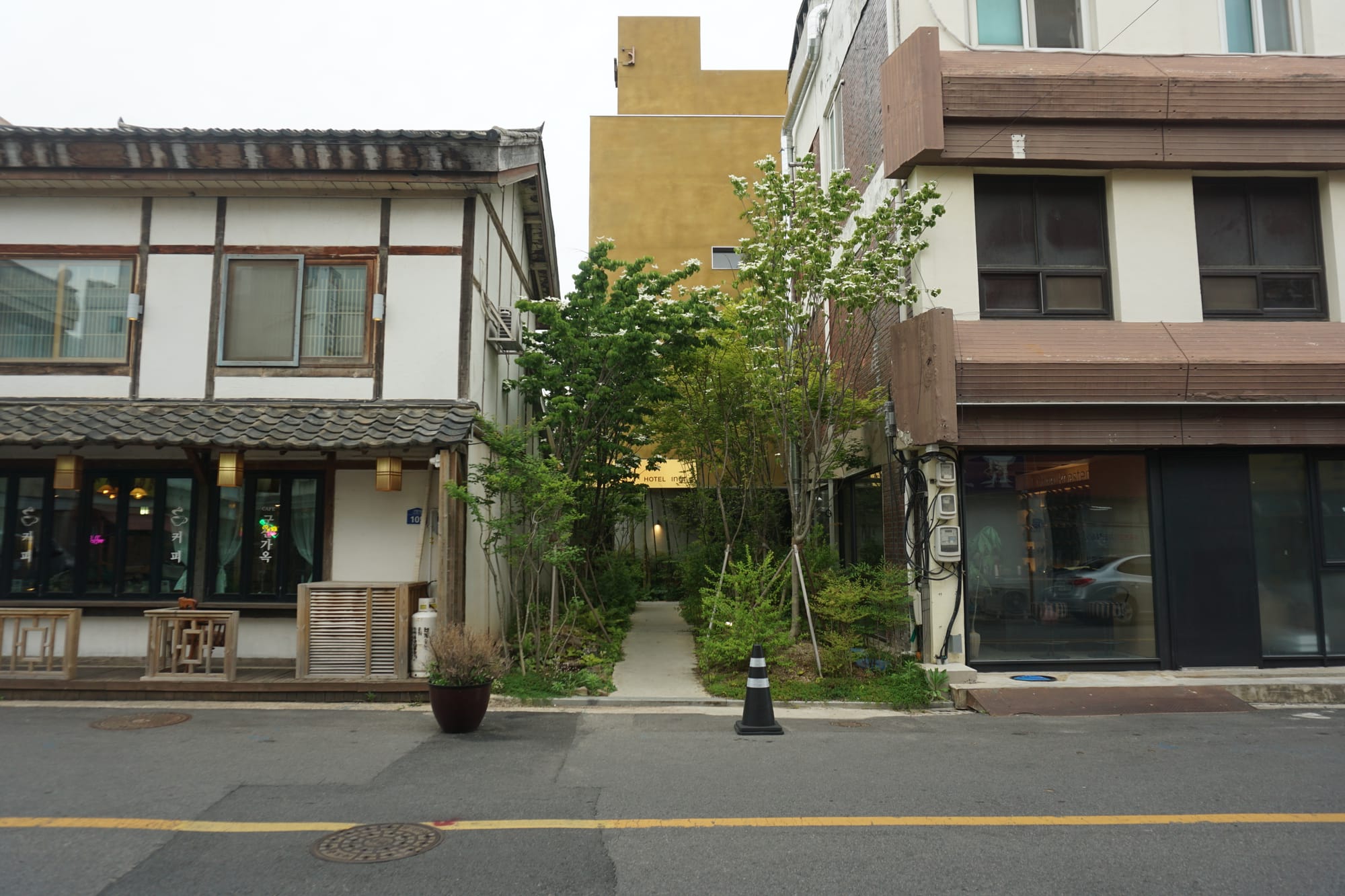군산의 거리 전경 시점